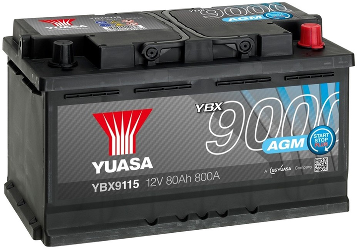 Автомобильный аккумулятор Yuasa 12V 80Ah AGM Start Stop Plus Battery