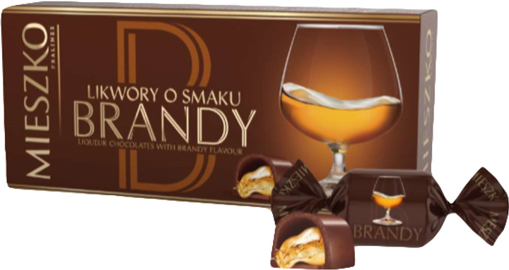 Конфеты шоколадные Mieszko Brandy Пралине с ликером 180 г