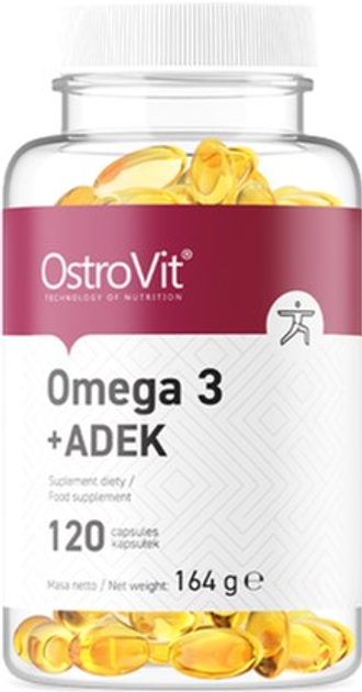 Вітаміни та мінерали OstroVit Omega 3 ADEK 120 капсул 5903933900223