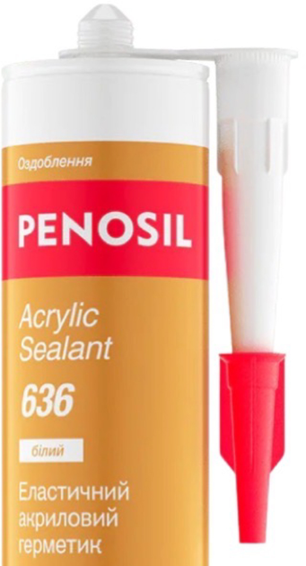 Эластичный акриловый герметик Penosil Acrylic Sealant 636 280 мл Белый