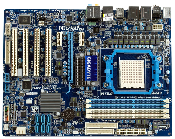 Материнська плата Gigabyte GA 770TA UD3 sAM3 AMD 770 PCI Ex16 GA