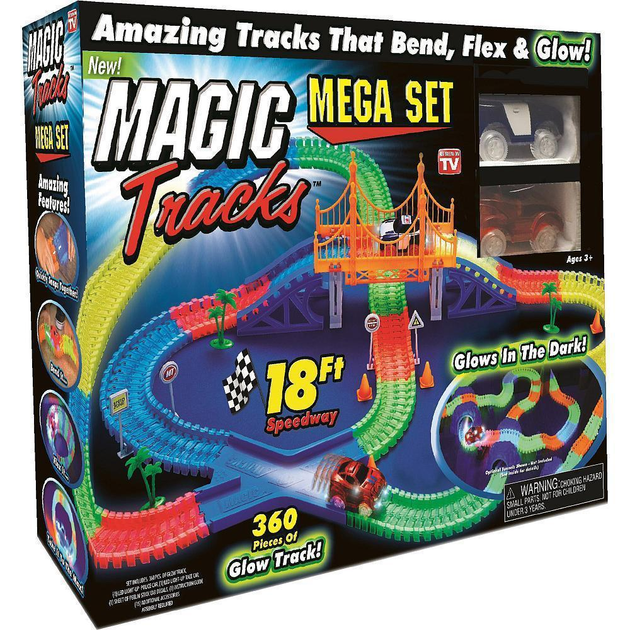 Меджік Трек Magic Tracks 360 деталей з мостом і дві гоночні машинки