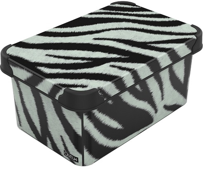 Коробка з кришкою Qutu STYLE BOX ZEBRA 20 л в інтернет магазині