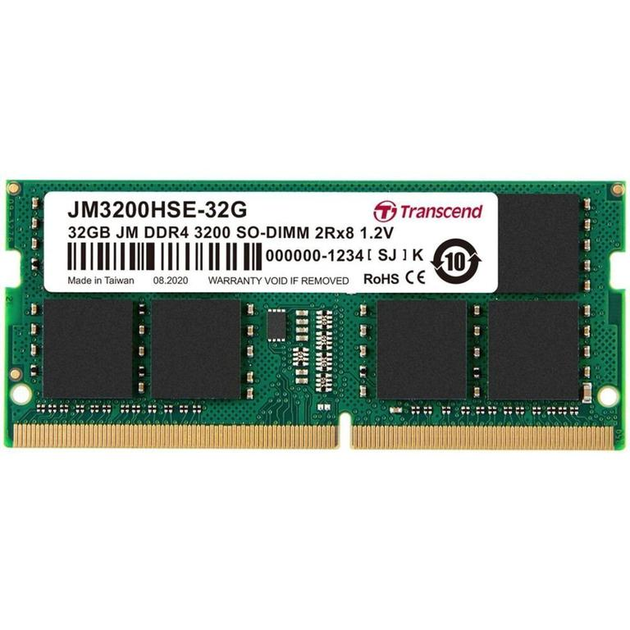 Оперативная память Transcend DDR4 32GB 3200MHz CL22 JM3200HSE 32G