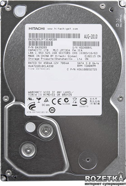 Hitachi Hgst Ultrastar A K Tb Rpm Mb A