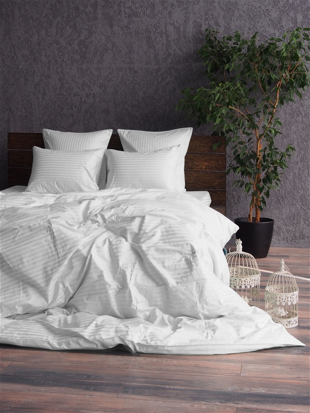 Комплект постельного белья Komfort-tekstil Сатин Stripe WHITE 1/1см (Полуторный на резинке)
Комплект постельного белья Komfort-tekstil Сатин Stripe WHITE 1/1см (Полуторный на резинке)
