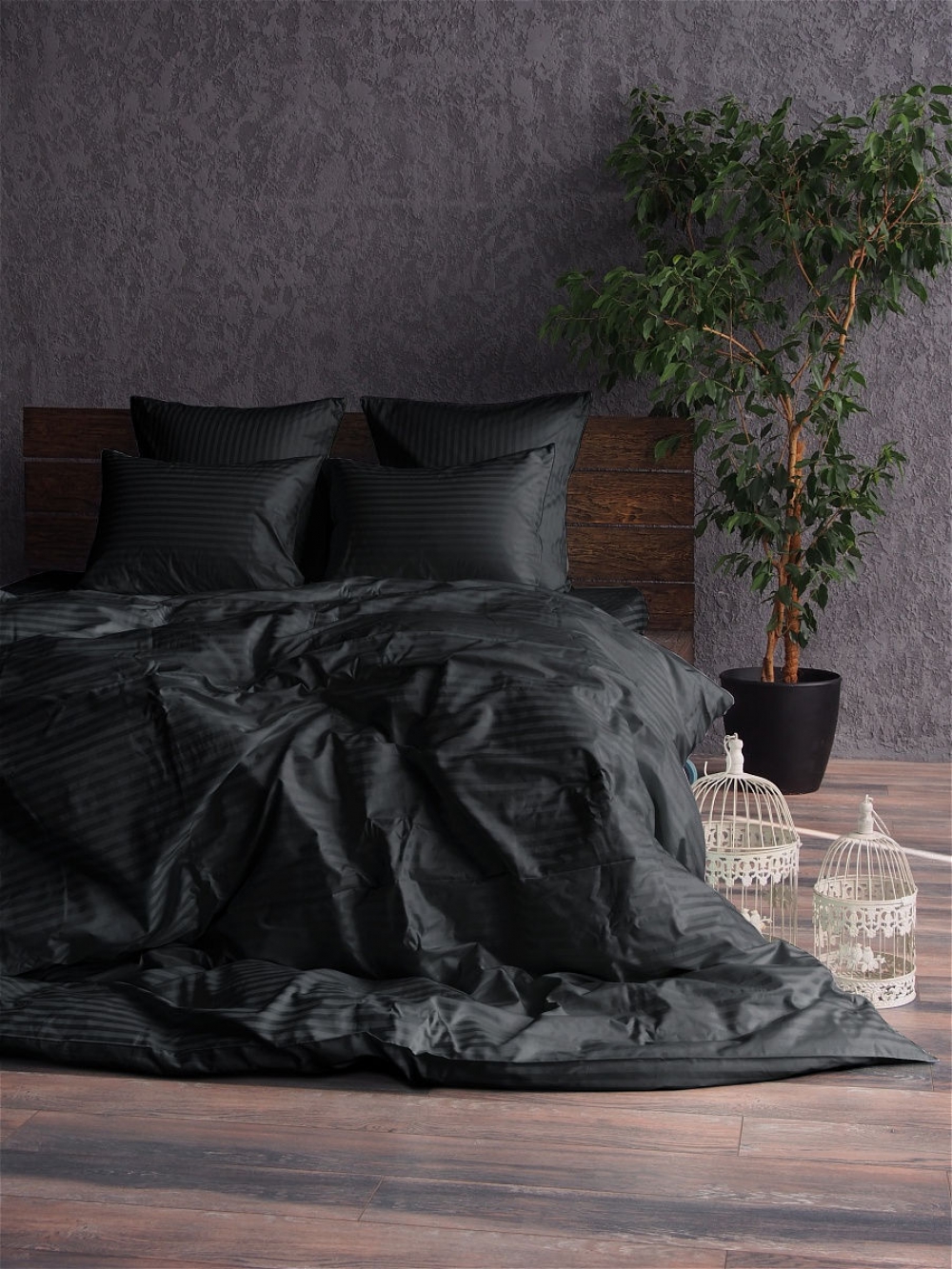 Комплект постельного белья Komfort-tekstil Сатин Stripe BLACK 1/1см (Полуторный на резинке)
Комплект постельного белья Komfort-tekstil Сатин Stripe BLACK 1/1см (Полуторный на резинке)