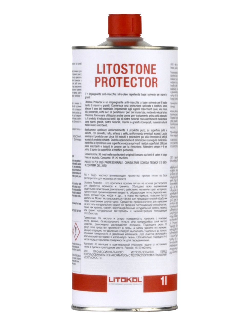 Пропитка Litokol Litostone Protector 1л, (защита мрамора, гранита от загрязнений)
Пропитка Litokol Litostone Protector 1л, (защита мрамора, гранита от загрязнений)