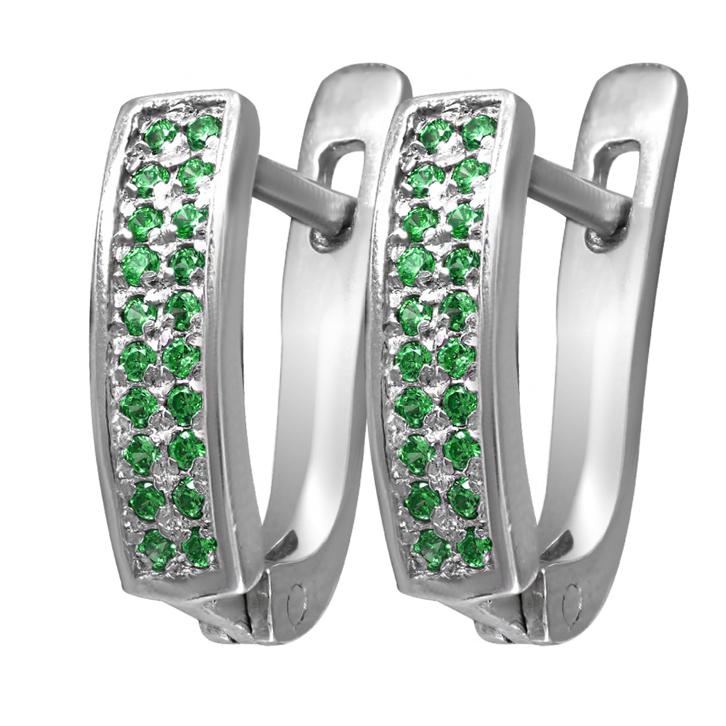 Серьги из серебра Twiddle Jewelry с зелёными кубическими циркониями 2.09 г (С035з)
Серьги из серебра Twiddle Jewelry с зелёными кубическими циркониями 2.09 г (С035з)