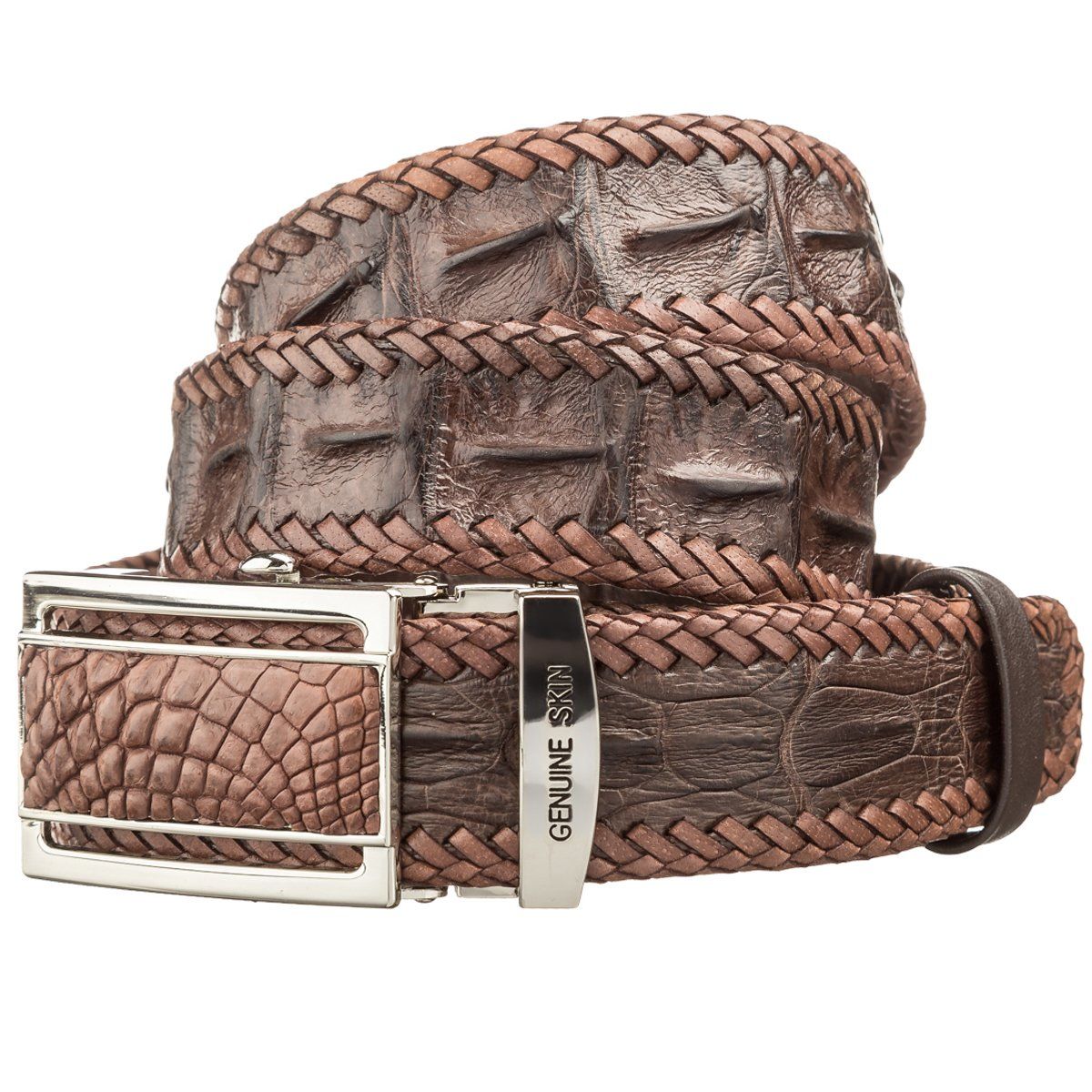 Ремень автоматический CROCODILE LEATHER 18600 из натуральной кожи крокодила Коричневый
Ремень автоматический CROCODILE LEATHER 18600 из натуральной кожи крокодила Коричневый