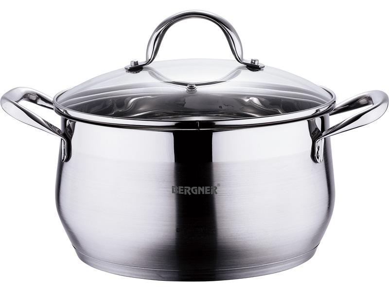 Кастрюля Gourmet 4.5л из нержавеющей стали со стеклянной крышкой Bergner (TР01632312962)
Кастрюля Gourmet 4.5л из нержавеющей стали со стеклянной крышкой Bergner (TР01632312962)