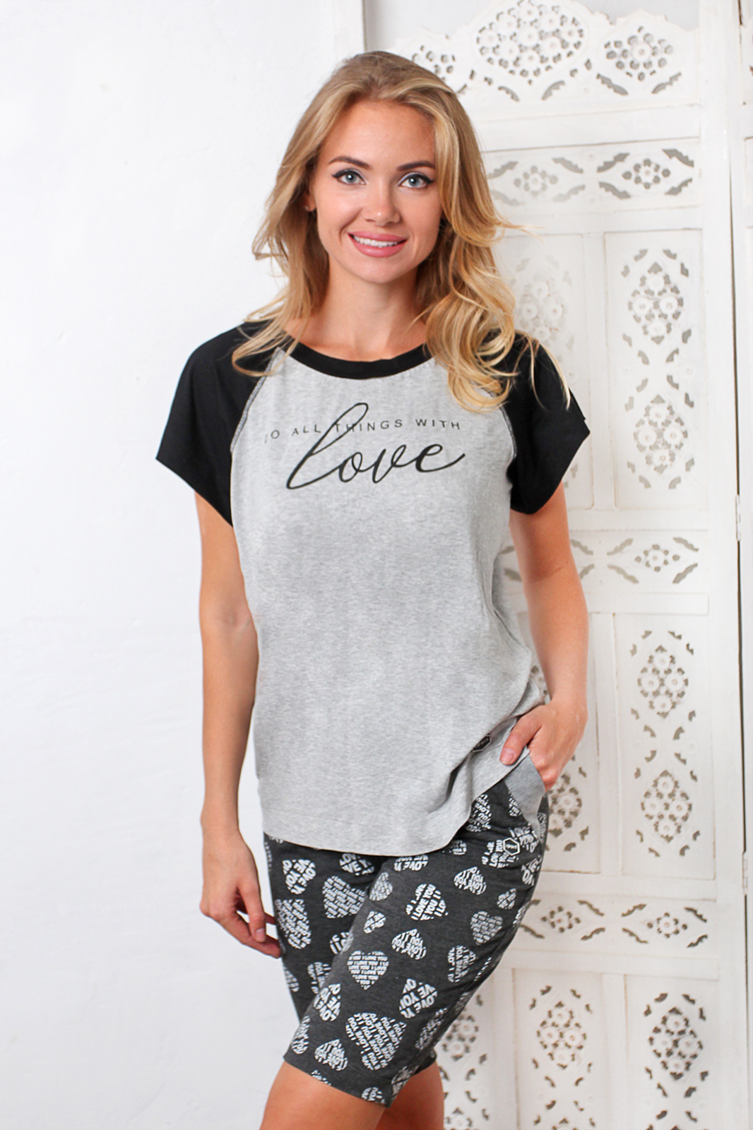 Комплект Футболка+шорты пижама Fleur Lingerie МЕЛТИ серый, Комплект Футболка+шорты пижама Fleur Lingerie МЕЛТИ 38 серый
Комплект Футболка+шорты пижама Fleur Lingerie МЕЛТИ серый, Комплект Футболка+шорты пижама Fleur Lingerie МЕЛТИ 38 серый