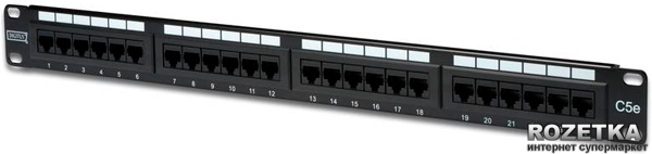 Патч-панель Digitus Professional 19" 1U 24 порти CAT5e UTP у зборі (DN-91524U)
Патч-панель Digitus Professional 19" 1U 24 порти CAT5e UTP у зборі (DN-91524U)