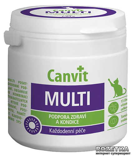 Витаминно-минеральный комплекс Canvit Multi для котов таблетки 100 шт (can50742)
Витаминно-минеральный комплекс Canvit Multi для котов таблетки 100 шт (can50742)
