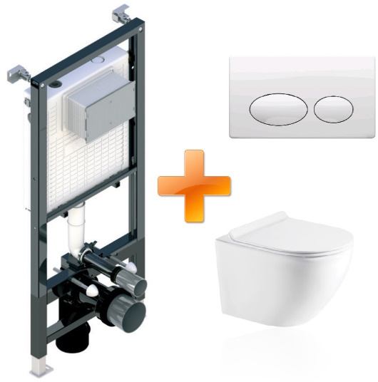 Инсталляция KOLLER POOL Alcora ST1200 + панель смыва Round White + подвесной унитаз Round RN-0520-RW с сиденьем Soft Close
Инсталляция KOLLER POOL Alcora ST1200 + панель смыва Round White + подвесной унитаз Round RN-0520-RW с сиденьем Soft Close