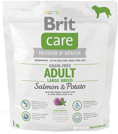 Сухой корм для собак весом от 25 кг Brit Care GF Adult Large Breed Salmon & Potato 1 кг (8595602510207)
Сухой корм для собак весом от 25 кг Brit Care GF Adult Large Breed Salmon & Potato 1 кг (8595602510207)
