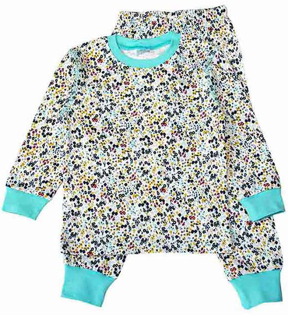 Пижама (футболка с длинными рукавами + штаны) Interkids Кружочки 1098 122 см Бирюзовая
Пижама (футболка с длинными рукавами + штаны) Interkids Кружочки 1098 122 см Бирюзовая