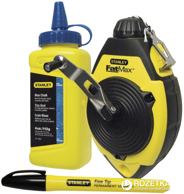 Шнур розмічальний Stanley FatMax 30 м з маркером і флаконом крейдяного порошку в комплекті (0-47-681)
Шнур розмічальний Stanley FatMax 30 м з маркером і флаконом крейдяного порошку в комплекті (0-47-681)