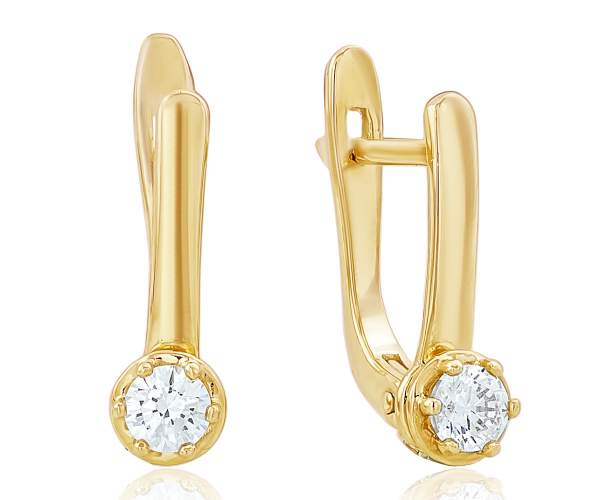 Серьги из желтого золота с английским замком с камнями SWAROVSKI Zirconia в стиле "Дамиани", С4095/2SW
Серьги из желтого золота с английским замком с камнями SWAROVSKI Zirconia в стиле "Дамиани", С4095/2SW