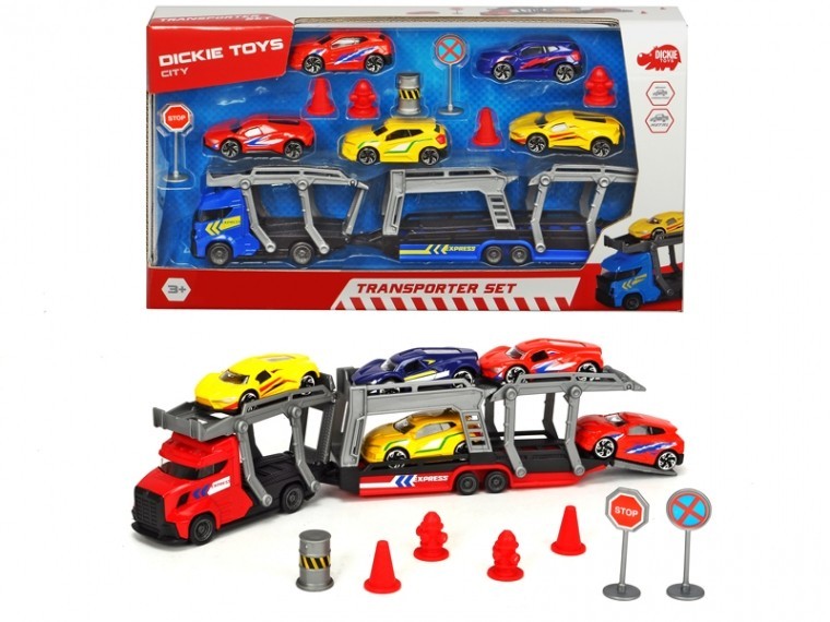 Игровой набор с автотранспортером Dickie Toys 5 металлическими машинками и аксессуарами (3745012)
Игровой набор с автотранспортером Dickie Toys 5 металлическими машинками и аксессуарами (3745012)
