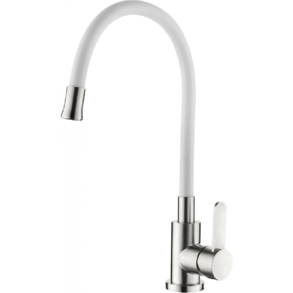 Смеситель ZERIX LR74004-3 Смеситель для кухни из нерж. стали SUS304 с силиконовым изливом (белый) (42002)
Смеситель ZERIX LR74004-3 Смеситель для кухни из нерж. стали SUS304 с силиконовым изливом (белый) (42002)
