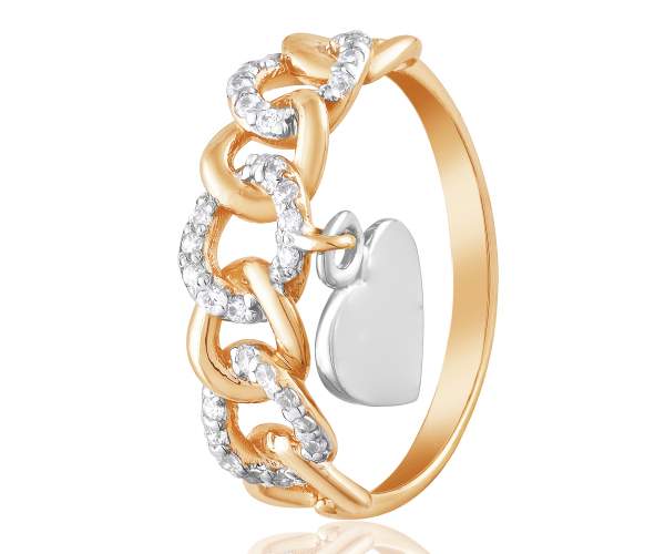Кольцо с куб. цирконием и подвеской в стиле Tiffany,комбинированное золото, КД0525, 18 размер
Кольцо с куб. цирконием и подвеской в стиле Tiffany,комбинированное золото, КД0525, 18 размер