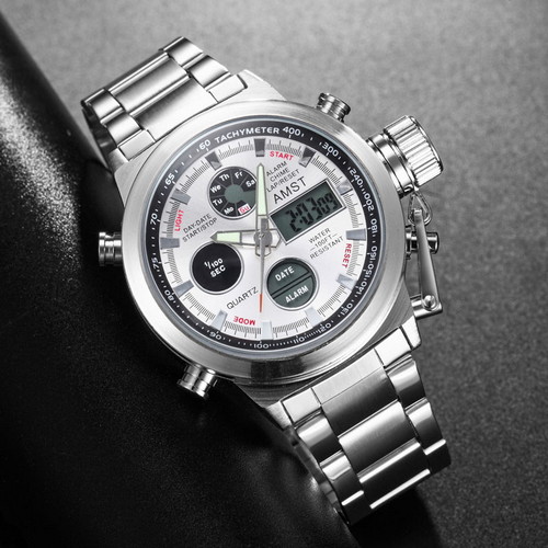Мужские наручные часы (3003 All SilverMetall) AMST 50 мм Серебряный 000028459
Мужские наручные часы (3003 All SilverMetall) AMST 50 мм Серебряный 000028459