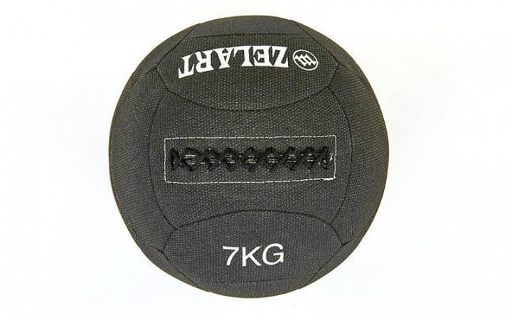 Мяч для кроссфита набивной в кевларовой оболочке 7кг Zelart WALL BALL FI-7224-7 (кевлар, наполнитель-метал. гранулы, d-35см, черный)
Мяч для кроссфита набивной в кевларовой оболочке 7кг Zelart WALL BALL FI-7224-7 (кевлар, наполнитель-метал. гранулы, d-35см, черный)