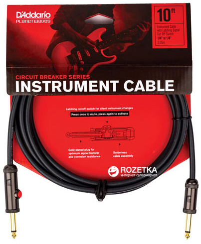 Инструментальный кабель Planet Waves PW-AGL-10 Curcuit Breaker Latching Switch 3.05 м Black
Инструментальный кабель Planet Waves PW-AGL-10 Curcuit Breaker Latching Switch 3.05 м Black