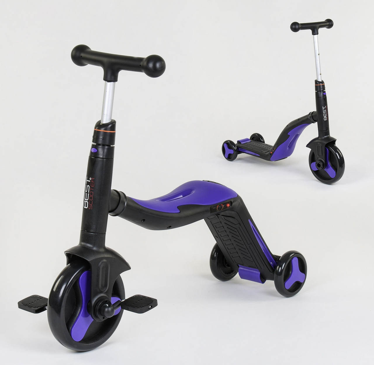 Cамокат Best Scooter JT 30304 3 в 1 трехколесный Самокат беговел велосипед С подсветкой и музыкой 8 мелодий Фиолетовый (30304A)
Cамокат Best Scooter JT 30304 3 в 1 трехколесный Самокат беговел велосипед С подсветкой и музыкой 8 мелодий Фиолетовый (30304A)