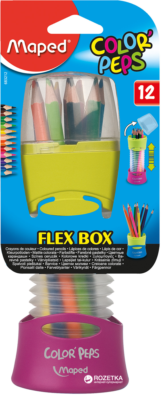 Набор карандашей Maped Color Peps Flex Box 12 цветов + раздвижной пенал Малиновый (MP.683212.Z.10)
Набор карандашей Maped Color Peps Flex Box 12 цветов + раздвижной пенал Малиновый (MP.683212.Z.10)
