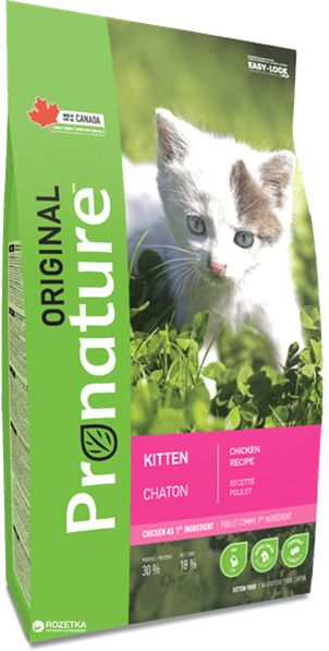 Сухой корм для котят Pronature Original Kitten Chicken со вкусом курицы 2.27 кг
Сухой корм для котят Pronature Original Kitten Chicken со вкусом курицы 2.27 кг