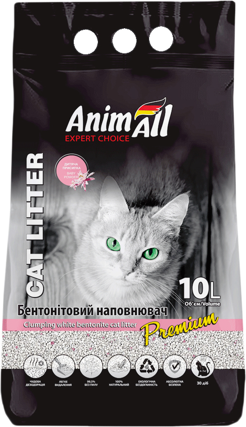 Наполнитель для кошачьего туалета AnimAll Бентонитовый комкующий с ароматом детской пудры 8.6 кг (10 л) Белый
Наполнитель для кошачьего туалета AnimAll Бентонитовый комкующий с ароматом детской пудры 8.6 кг (10 л) Белый