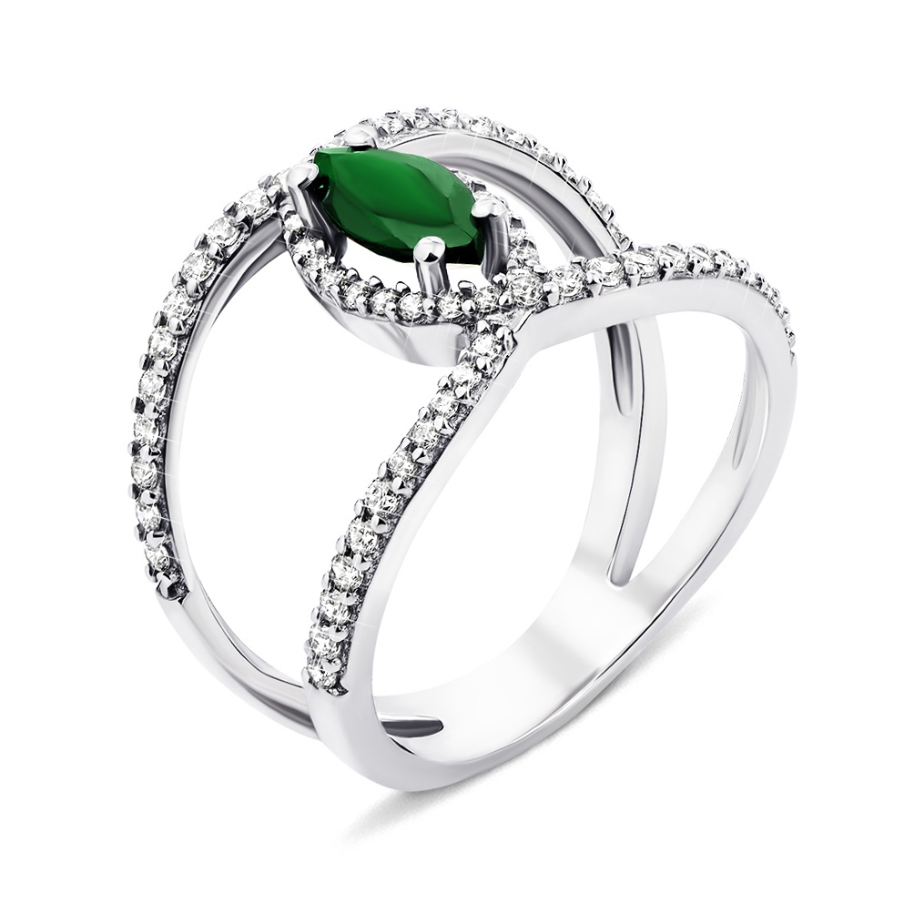 Серебряное кольцо с зеленым агатом и фианитами 000134307 16 размера
Серебряное кольцо с зеленым агатом и фианитами 000134307 16 размера