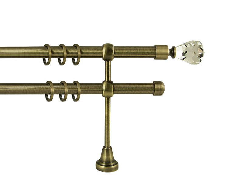 Карниз двурядный 19 мм Кристалл 2,40м Антик ( 6694671720124 )
Карниз двурядный 19 мм Кристалл 2,40м Антик ( 6694671720124 )