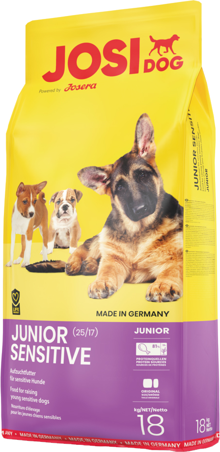 Сухой корм для щенков JosiDog Junior Sensitive с мясом домашней птицы 18 кг (4032254745563)
Сухой корм для щенков JosiDog Junior Sensitive с мясом домашней птицы 18 кг (4032254745563)
