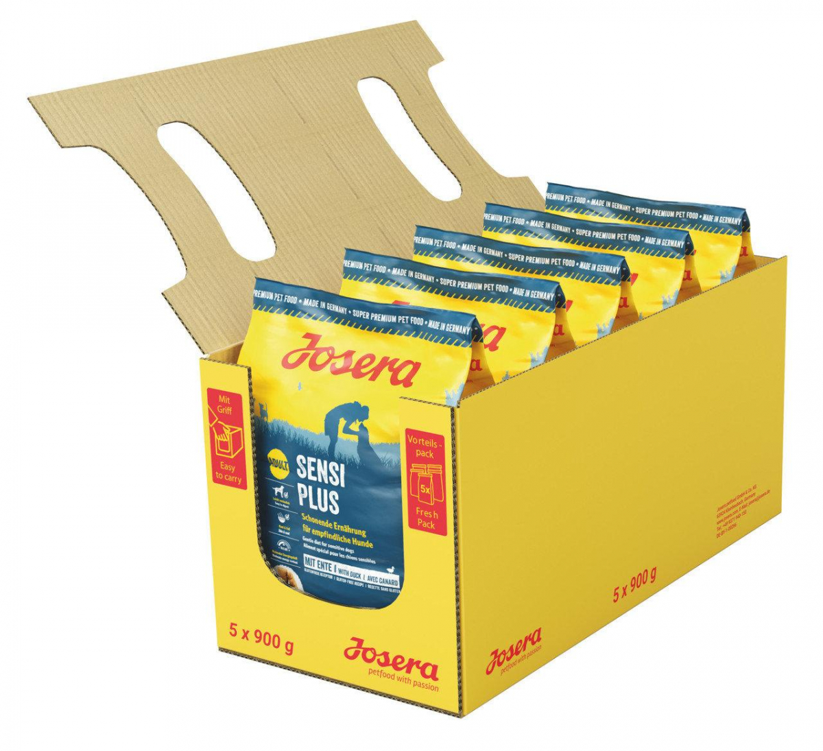 Сухой корм для собак Josera Sensi Plus с мясом утки и рисом для чувствительного пищеварения 5*900гр
Сухой корм для собак Josera Sensi Plus с мясом утки и рисом для чувствительного пищеварения 5*900гр