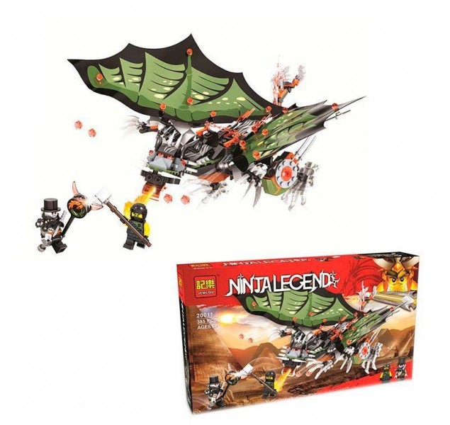 Детский конструктор Конструктор Jemlou Ninja Legend 20011 36 Дракон 385 деталей (MAS40718)
Детский конструктор Конструктор Jemlou Ninja Legend 20011 36 Дракон 385 деталей (MAS40718)