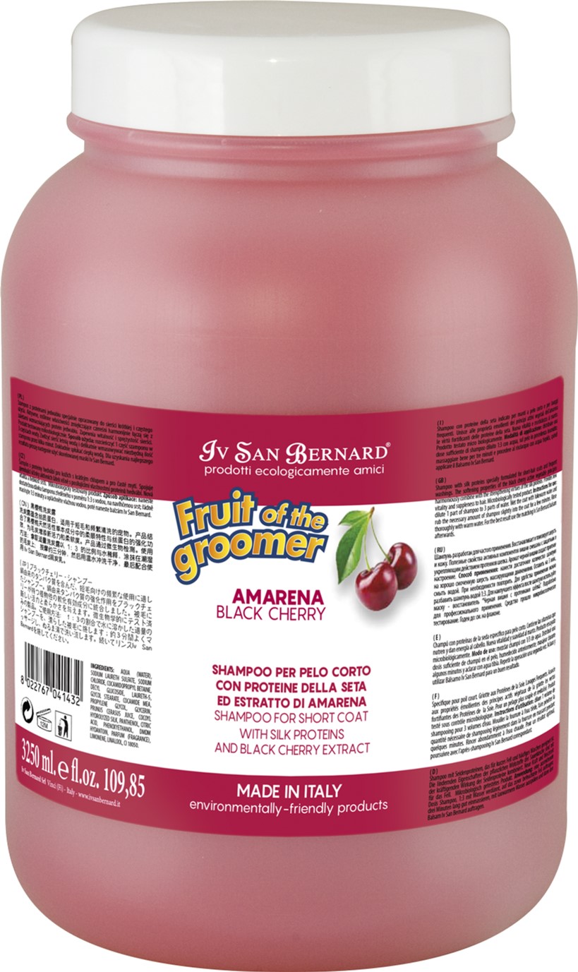 Шампунь Iv San Bernard для собак и кошек Black Cherry для короткой шерсти с протеинами шелка и черной вишней 3.25 л (1432 NSHAAM3250)
Шампунь Iv San Bernard для собак и кошек Black Cherry для короткой шерсти с протеинами шелка и черной вишней 3.25 л (1432 NSHAAM3250)