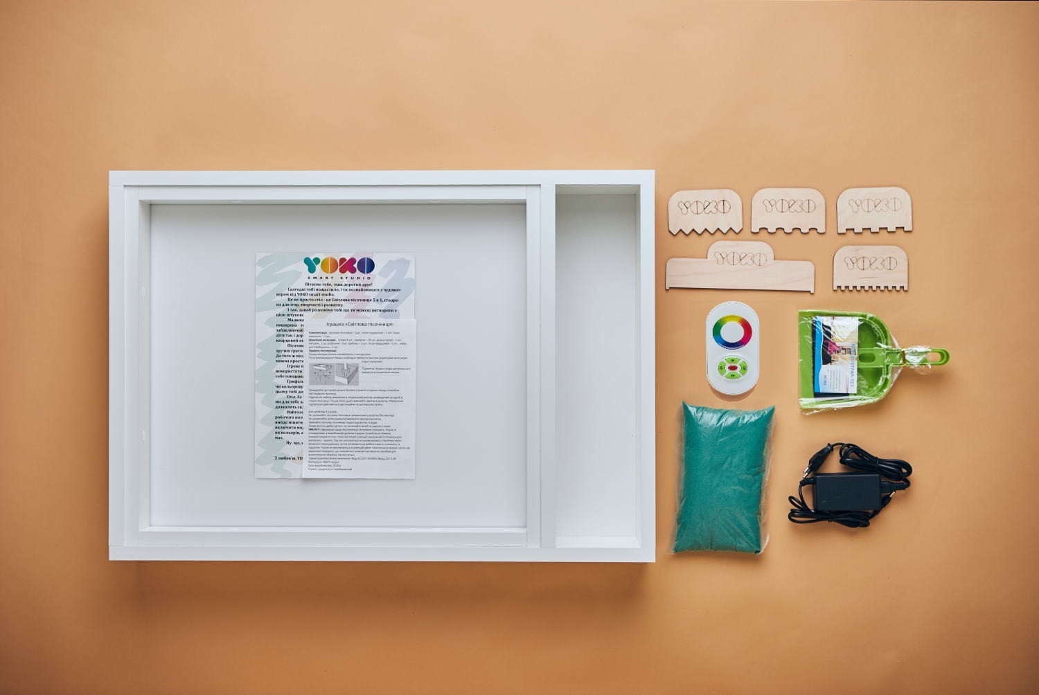 Світловий планшет для малювання піском та інтерактивних ігор Yoko Premium з двосторонньою кришкою "Місто" та Грифель (5360871)
Світловий планшет для малювання піском та інтерактивних ігор Yoko Premium з двосторонньою кришкою "Місто" та Грифель (5360871)
