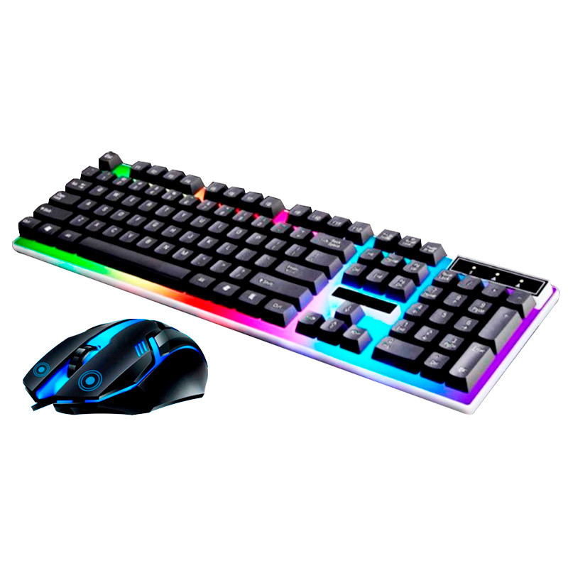 Игровая клавиатура и мышь Jedel GK100 с RGB подветкой комплект проводная компьютерная (GK100)
Игровая клавиатура и мышь Jedel GK100 с RGB подветкой комплект проводная компьютерная (GK100)