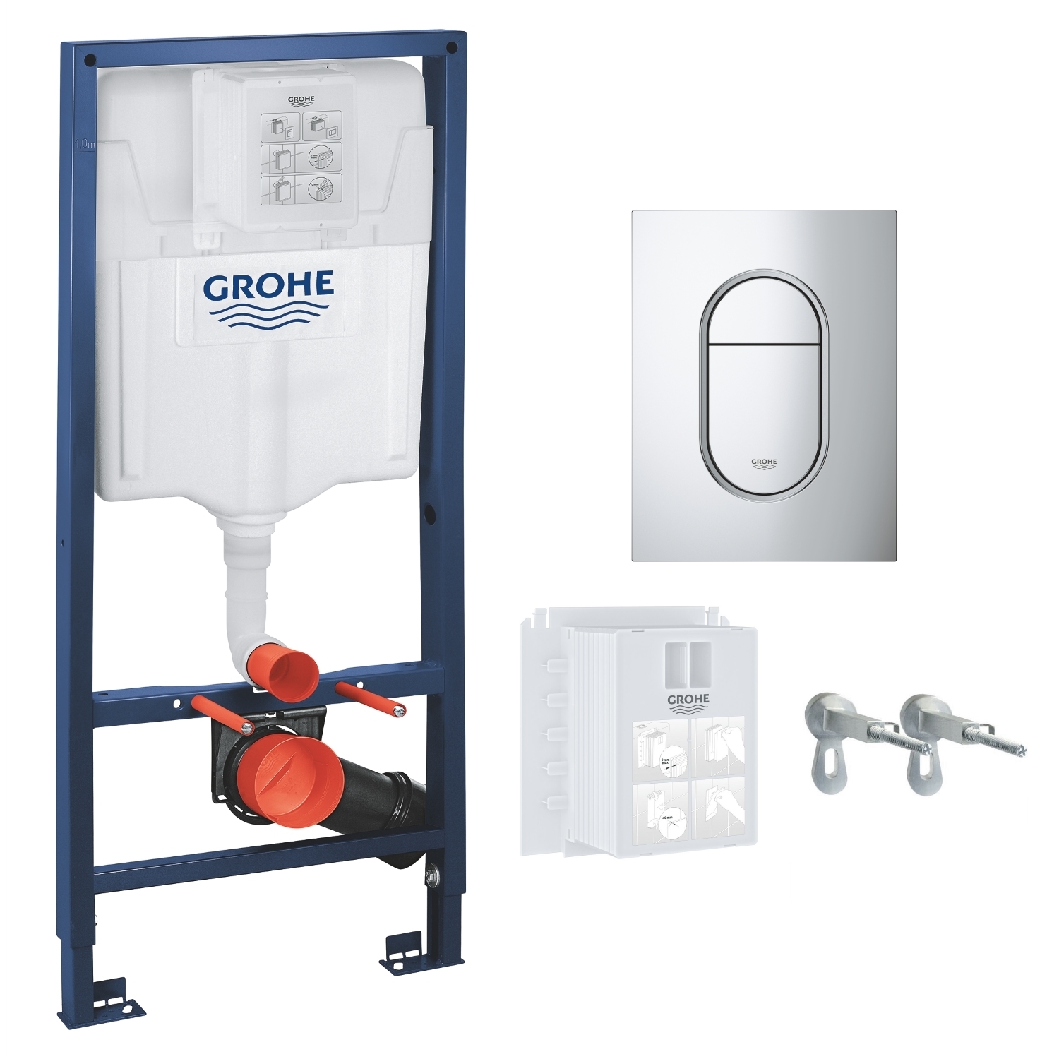 Инсталляция GROHE Rapid SL 3 в 1 39504000 c панелью смыва Arena S 37624000 хром
Инсталляция GROHE Rapid SL 3 в 1 39504000 c панелью смыва Arena S 37624000 хром