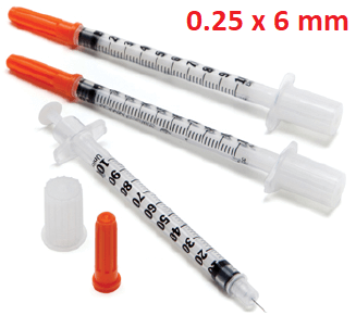 BD Micro-Fine Plus 0.25*6 мм 1 мл U-100 Инсулиновый шприц с интегрированной иглой 31G, упаковка 30 шт
BD Micro-Fine Plus 0.25*6 мм 1 мл U-100 Инсулиновый шприц с интегрированной иглой 31G, упаковка 30 шт