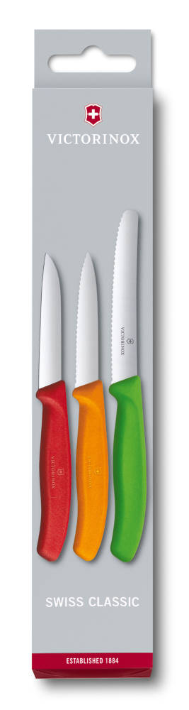 Набор кухонный SwissClassic Paring Set 3 ножа с крас/оранж/зел. ручкой (8,8,11см) (GB)
Набор кухонный SwissClassic Paring Set 3 ножа с крас/оранж/зел. ручкой (8,8,11см) (GB)