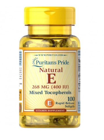 Витамин Е и смесь токоферолов, Vitamin E Mixed Tocopherols, Puritan's Pride, 400 МЕ, 100 капсул (PTP-10460)
Витамин Е и смесь токоферолов, Vitamin E Mixed Tocopherols, Puritan's Pride, 400 МЕ, 100 капсул (PTP-10460)