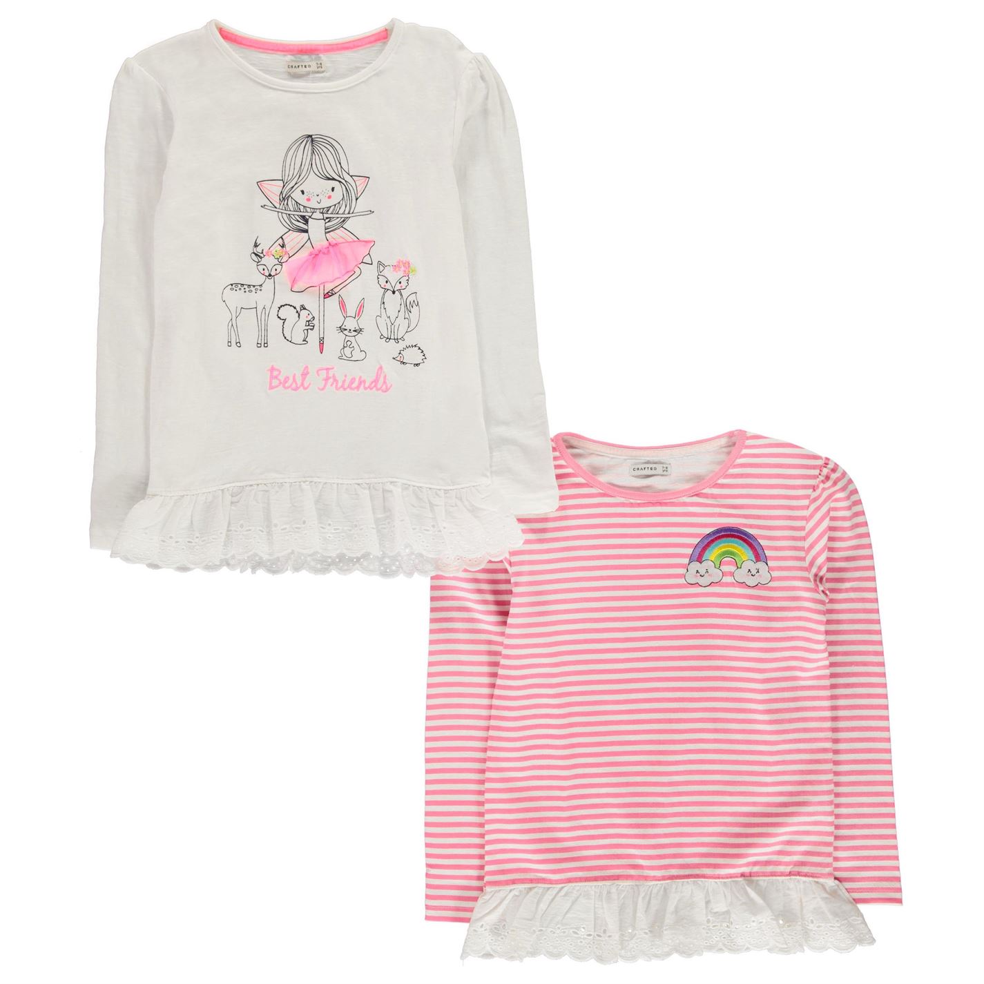 Туники детские комплект 2 штуки Crafted 2pk Frill Ts IG92 104 см Розовый-Белый (29409906-R)
Туники детские комплект 2 штуки Crafted 2pk Frill Ts IG92 104 см Розовый-Белый (29409906-R)