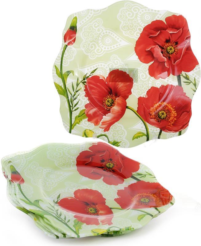 Набор 6 стеклянных тарелок "Красные маки" Ø30см, подставные тарелки
Набор 6 стеклянных тарелок "Красные маки" Ø30см, подставные тарелки