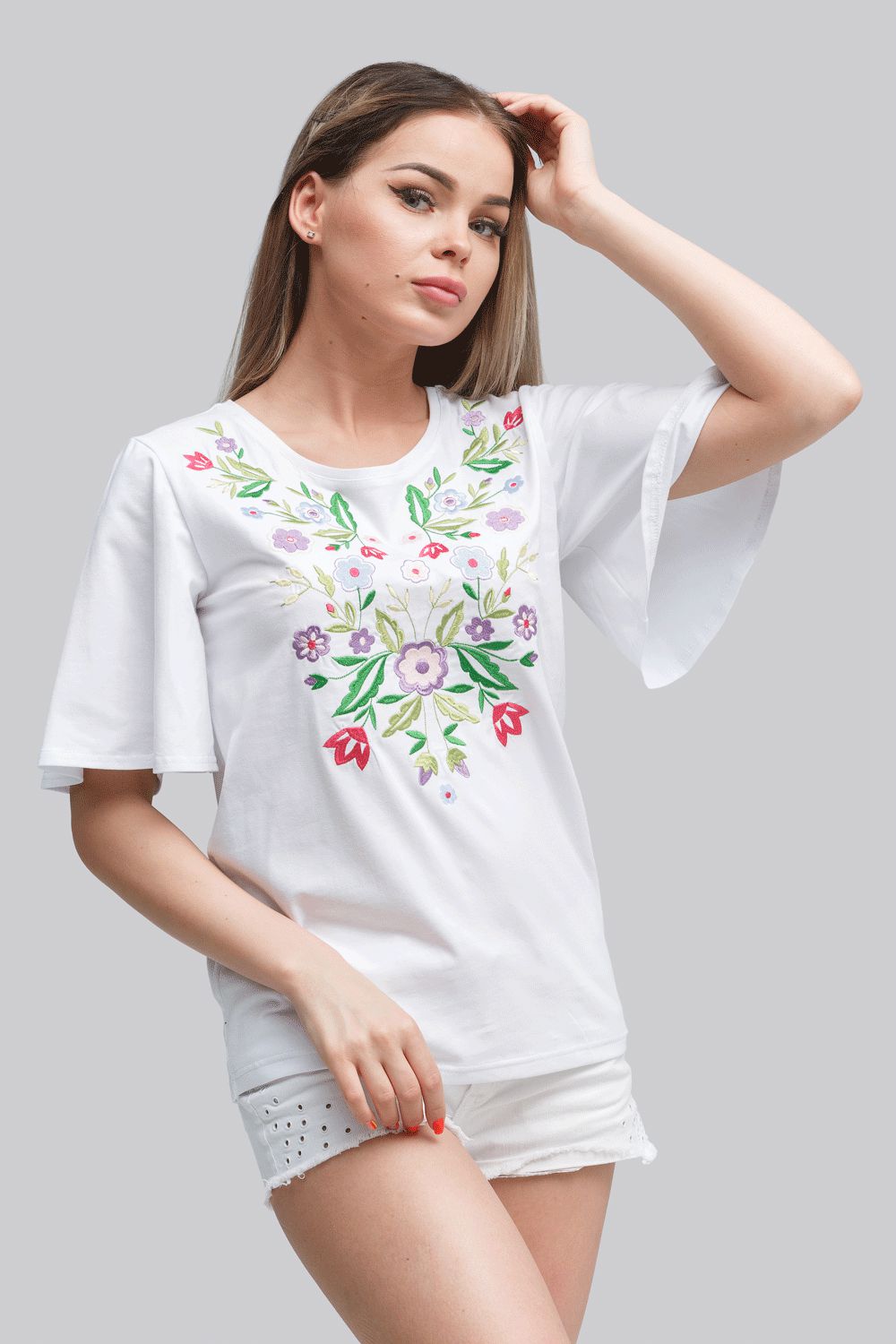 Жіноча футболка White 1-1 UKR-6204 UkrGlamour, Жіноча футболка White 1-1 L UKR-6204 UkrGlamour
Жіноча футболка White 1-1 UKR-6204 UkrGlamour, Жіноча футболка White 1-1 L UKR-6204 UkrGlamour