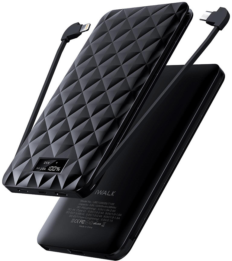 Универсальная мобильная батарея iWALK Power Bank Extreme Trio V2 10000 mAh Lightning/microUSB Black черный
Универсальная мобильная батарея iWALK Power Bank Extreme Trio V2 10000 mAh Lightning/microUSB Black черный