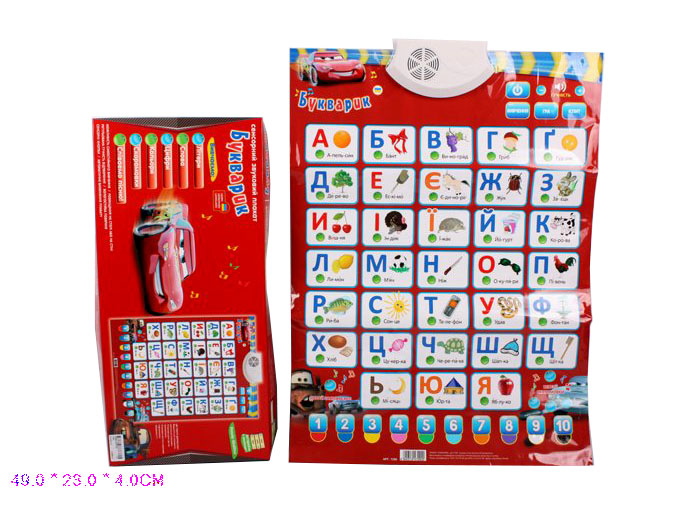 Азбука PLAY SMART (JOY TOY) 7290 "Букварик" "Тачки" интерактив.плакат музыкальный 49*4*23
Азбука PLAY SMART (JOY TOY) 7290 "Букварик" "Тачки" интерактив.плакат музыкальный 49*4*23